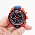 ساعت مچی امگا سواچ بند رابر نارنجی - Image 2