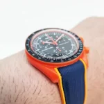 ساعت مچی امگا سواچ بند رابر نارنجی - Image 3