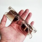 عینک آفتابی فریم شفاف لنز دودی در دو رنگ - Image 6