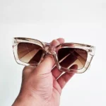 عینک آفتابی فریم شفاف لنز دودی در دو رنگ - Image 5