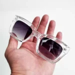 عینک آفتابی فریم شفاف لنز دودی در دو رنگ - Image 7