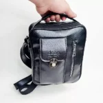 کیف دوشی مردانه مشکی - Image 5