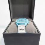 ساعت امگا سواچ آبی بند چسبی - Image 9