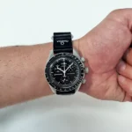 ساعت مچی امگا سواچ مشکی بند چسبی - Image 8