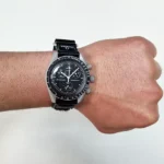 ساعت مچی امگا سواچ مشکی بند چسبی - Image 9