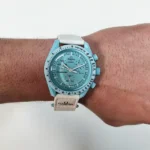 ساعت امگا سواچ آبی بند چسبی - Image 12