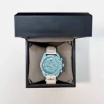 ساعت امگا سواچ آبی بند چسبی - Image 11