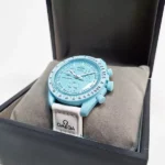 ساعت امگا سواچ آبی بند چسبی